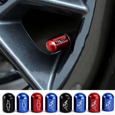 4pcs Car Wheel Tire Valve Stem Caps Cover for Corvette Sail SS Aveo Sonic Spark Cruze Hatchback Malibu Equinox Orlando