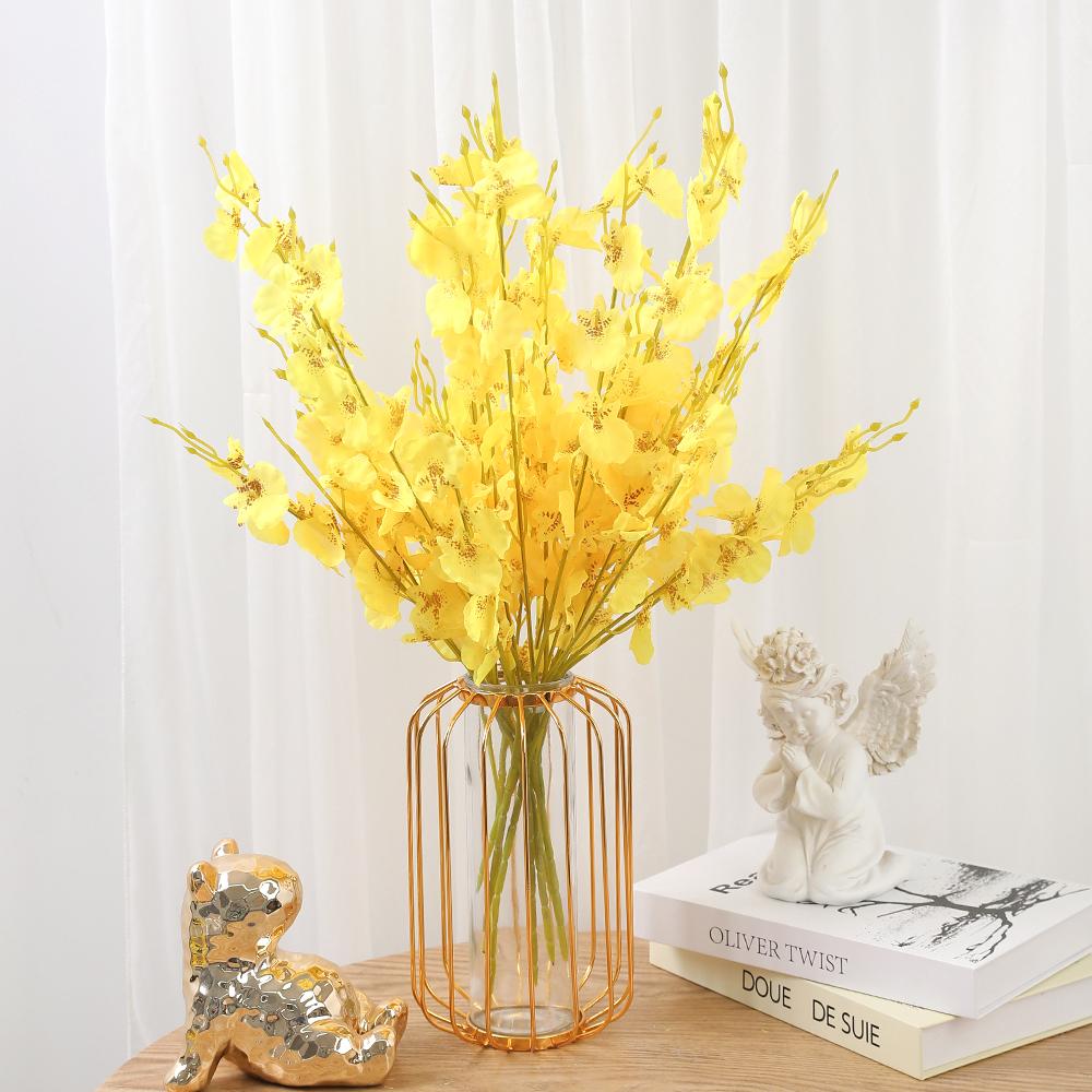 

Искусственная желтая сакура для украшения гостиной, уличного подоконника, сада, свадебной вечеринки, рождественский аксессуар