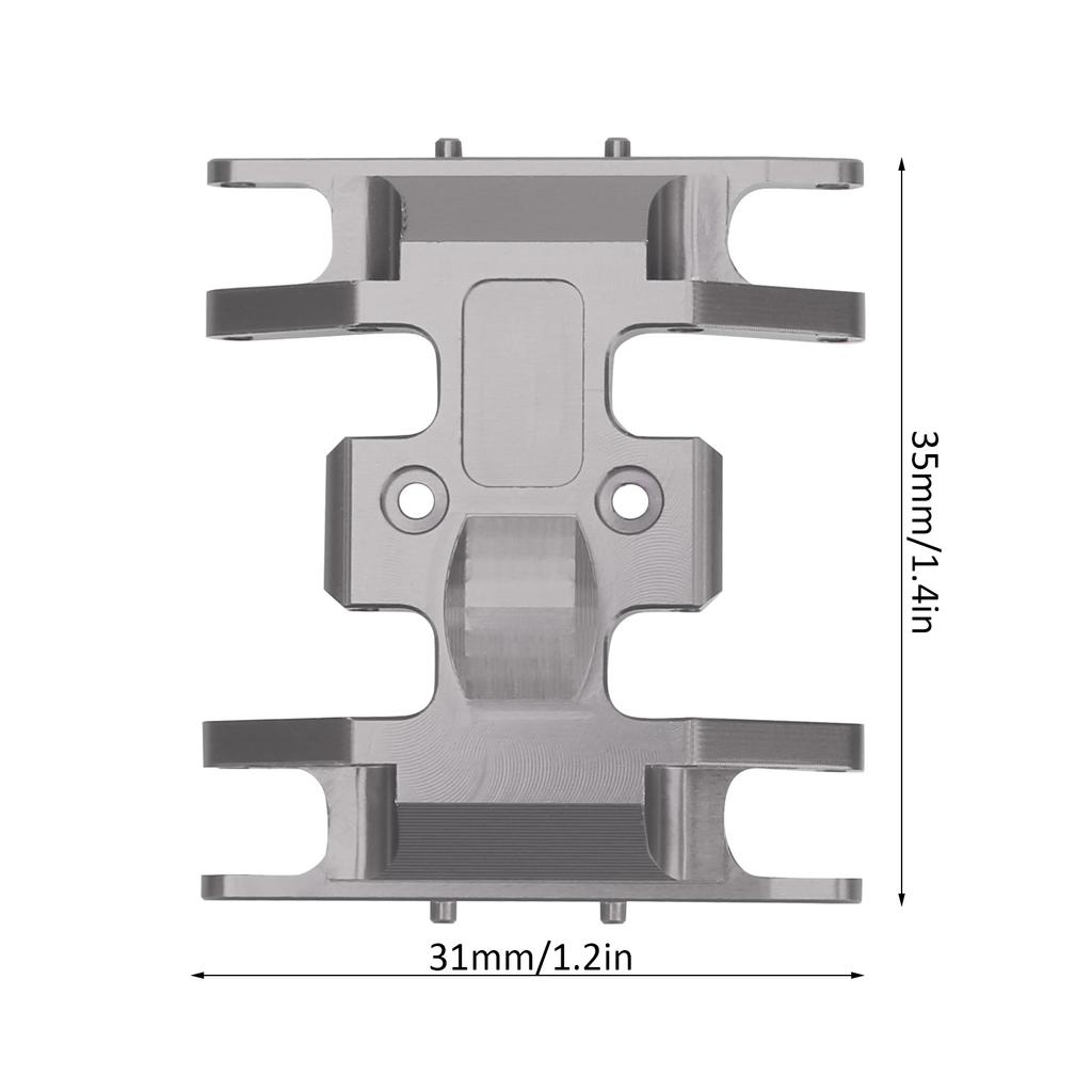 RC Grbox Mount Aluminum Alloy Box Chassis Base Plate Holder for SCX24 90081 1/24 RC Car