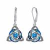 1 Pair 12 Birthstone Option Celtic Knot Earrings Stainless Steel Pendant Earrings  Daily Wear