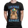 I Am Pibble Wash My Belly Pibble Meme T Shirt Men Pure Cotton Amazing T-Shirt O Neck Funny Dog Brainrot Tees merchandise Classic
