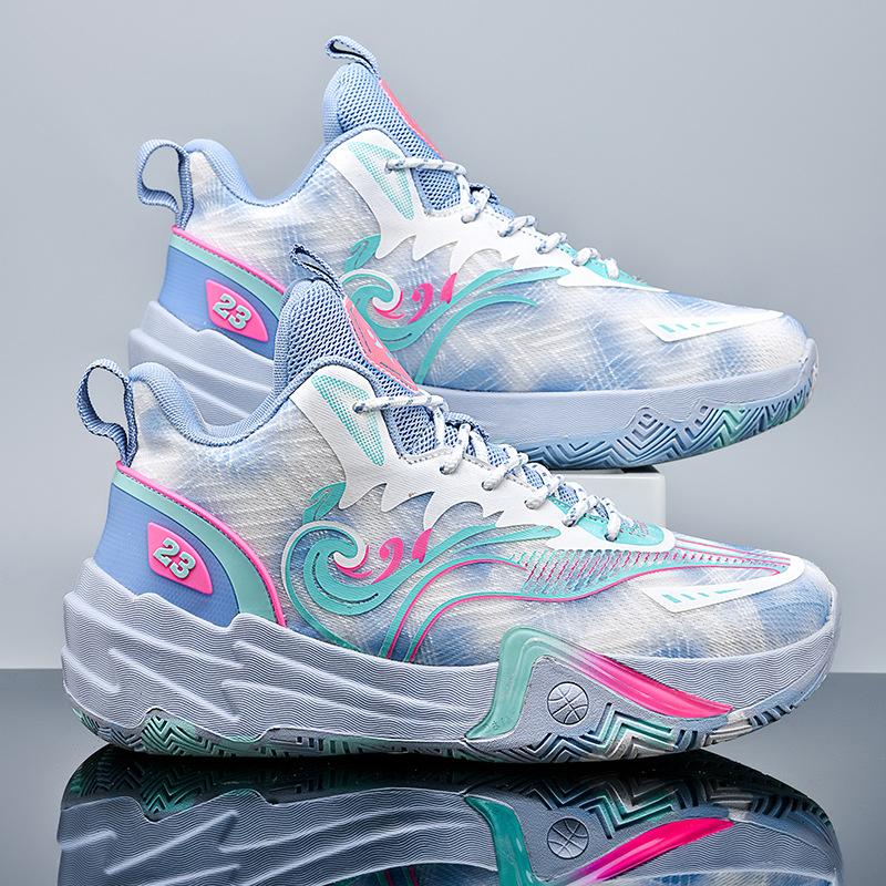 2025 neue Basketballschuhe neues Mesh Herren- und Damen Mandarinentenblau Sneaker tatsächliche Kampfstiefel Studenten-Trainingssneaker