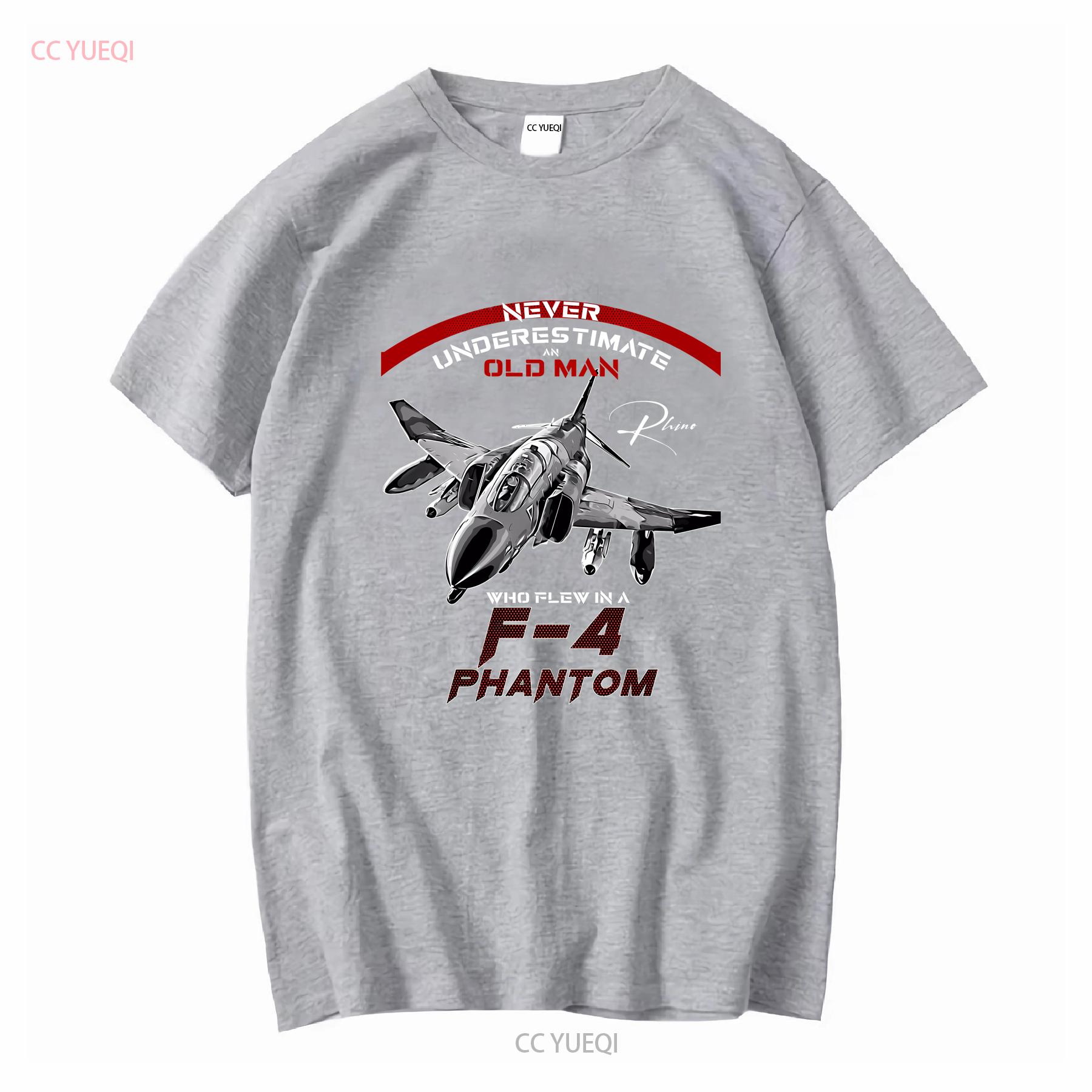 F4 Phantom Never underestimate an old man who flew in a Classic T Shirt vintage Washed streetwear Stylish Versatile Soft S