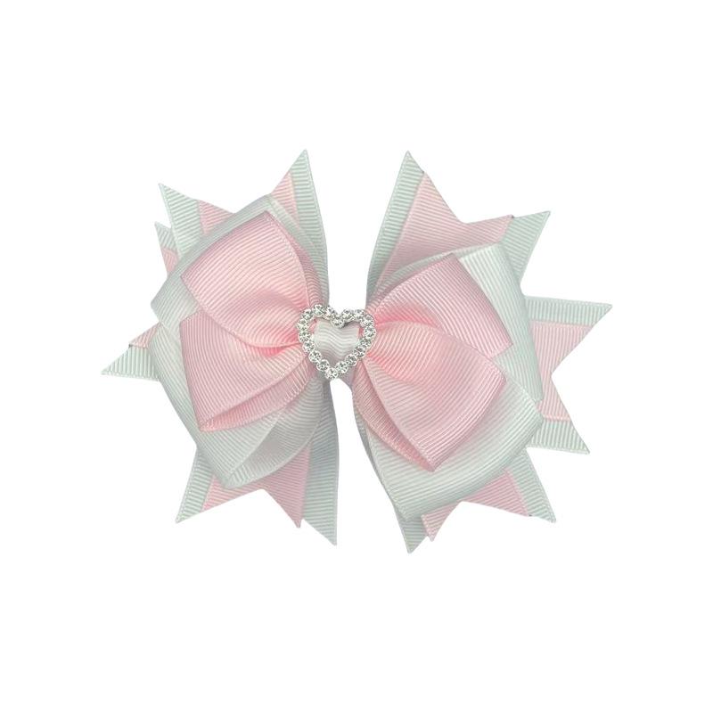 Valentine's Day Heart Bow Hair Clip - Handmade Children's Accessory