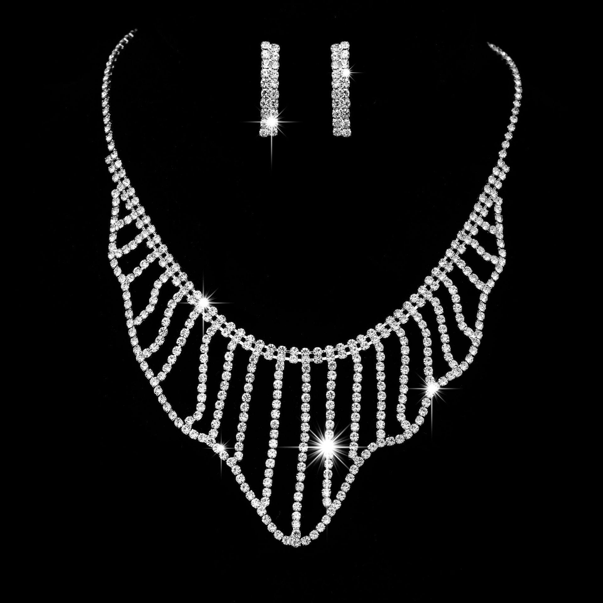 

Модные свадебные аксессуары для свадебной фотосъемки серьги ожерелье браслет комплект