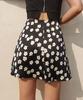 SCIONE 2020 Women's Skirt High-Waisted Satin Print Skirt European American Style Flower Sexy Skirt