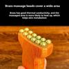 Brass Facial Massage Roller 20-Bead Sandalwood Facial Fascia Lifting Tool Facial Massager