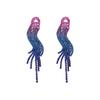 Silver Needle Retro Rhinestone Water Drop Tassel Earrings - Elegant Stud Accessories for Women