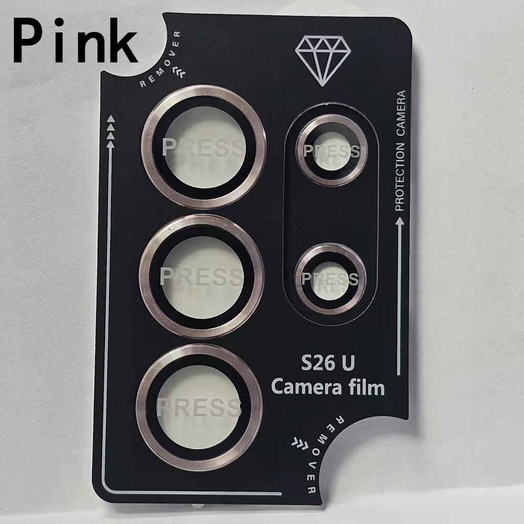 Protector de cristal templado con anillo metálico para lente de cámara para Samsung Galaxy S26 Ultra Edge S25 S24 S23 Plus. Tapa protectora antiarañazos.