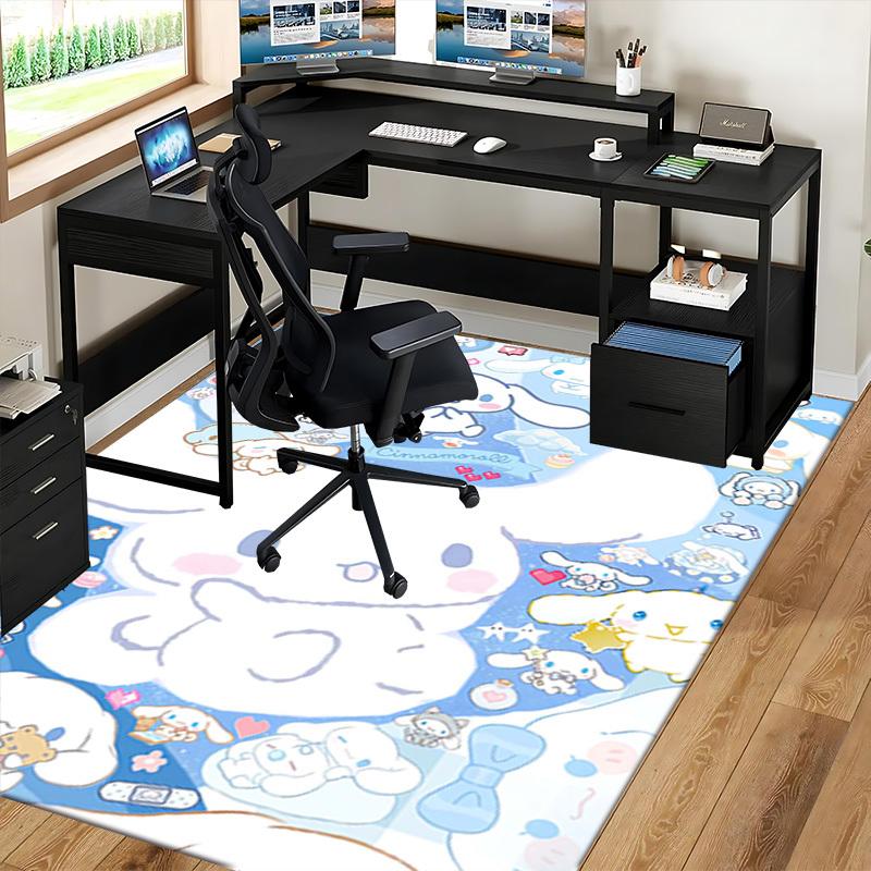 Anime Cartoon Design Cinnamoroll Chair Mat - Non-Slip Carpet for Office, Home Decor, Living Room, Bedroom, Game Room & Dormitory.E039