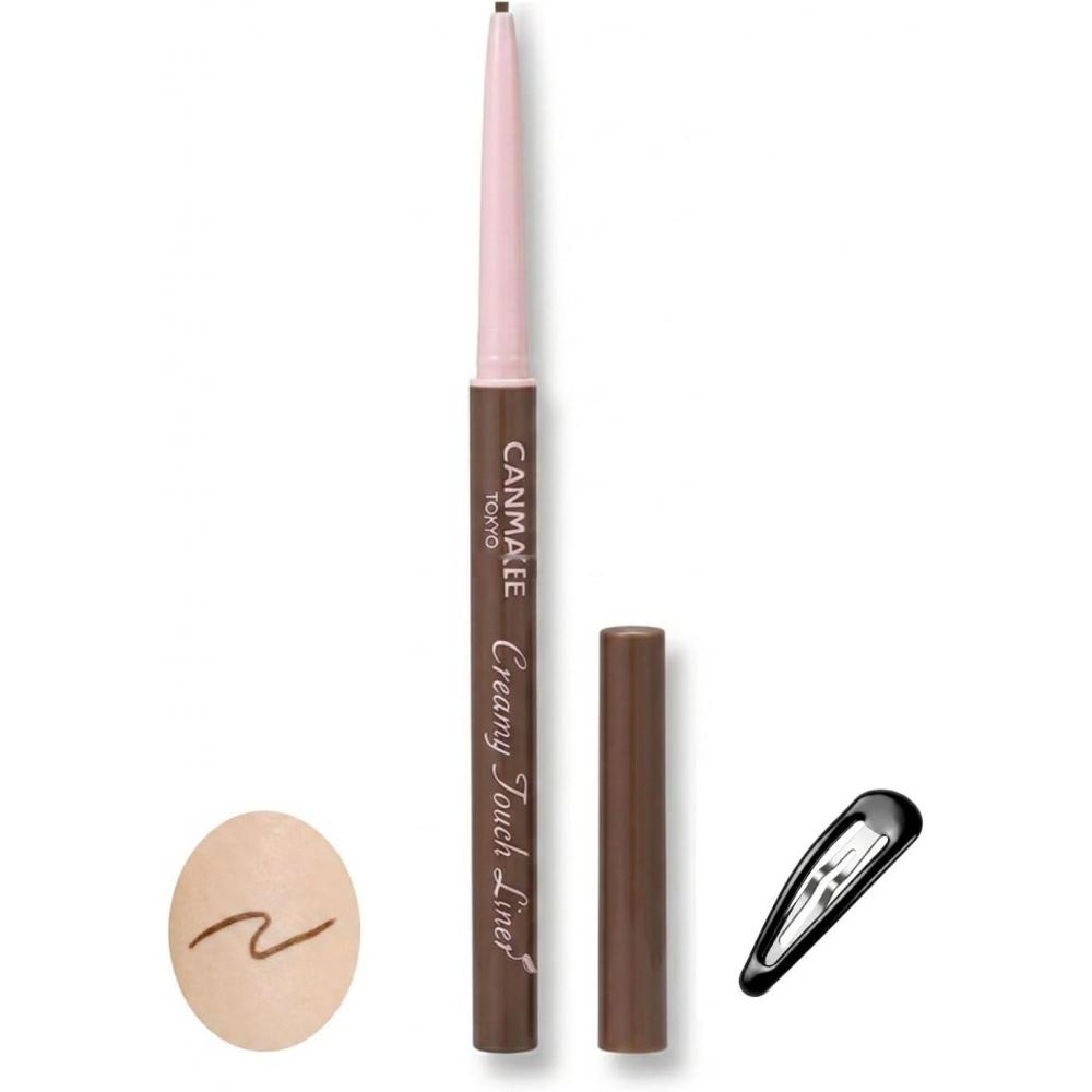 Unbranded Canmake Creamy Touch Liner 02 Medium Brown 0.08g With Original Makeup Hairpins