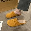 Thick-soled women's new outer wear in summer 2025 retro round head versatile Muller bag head half slippers