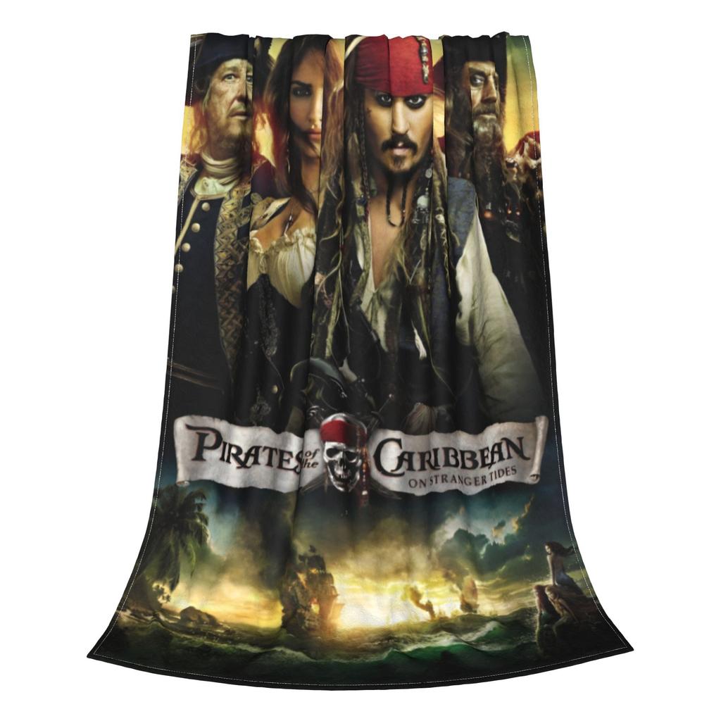 Piráti z Karibiku: Na vlnách osudu Flanelová deka Jack Sparrow Deka pro domácí pohovku Měkká Venkovní Multifunkční