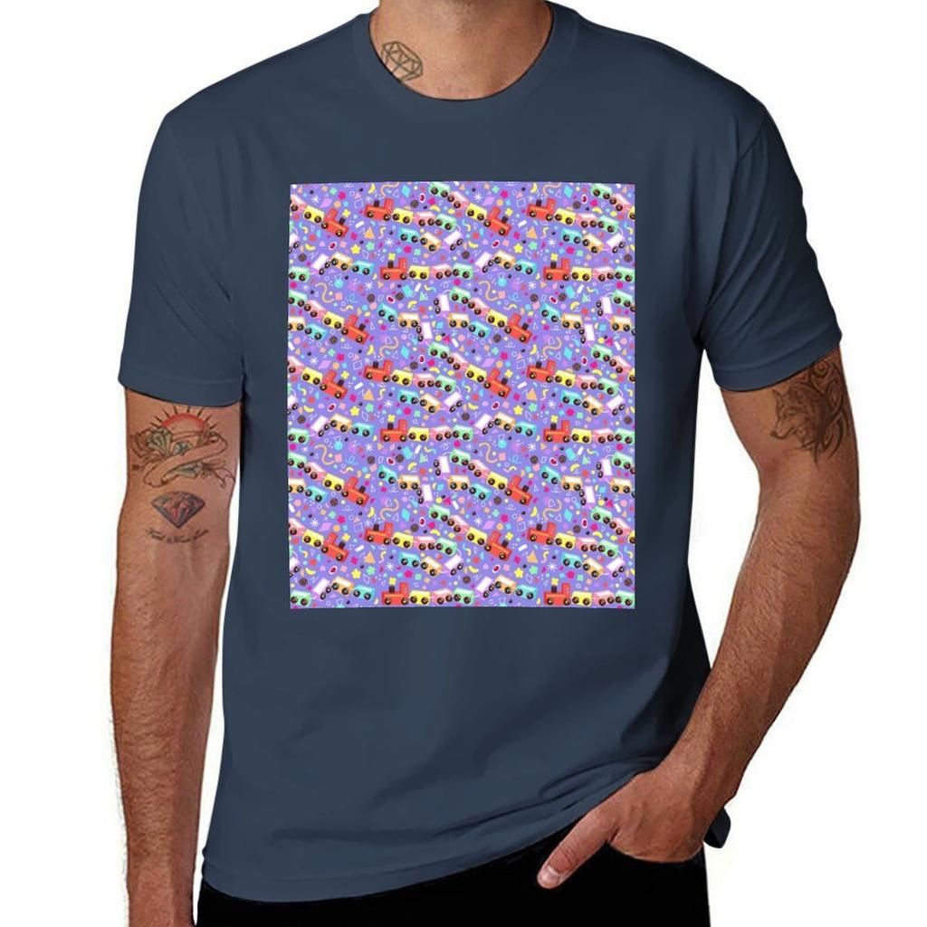 Party Trains Purple Tshirt Man T Shirt Summer Tshirt