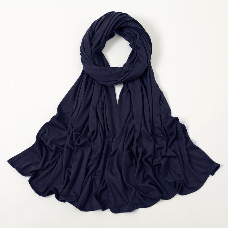 New solid color mercerized cotton sweat cloth headscarf hot-selling monochrome soft scarf YW