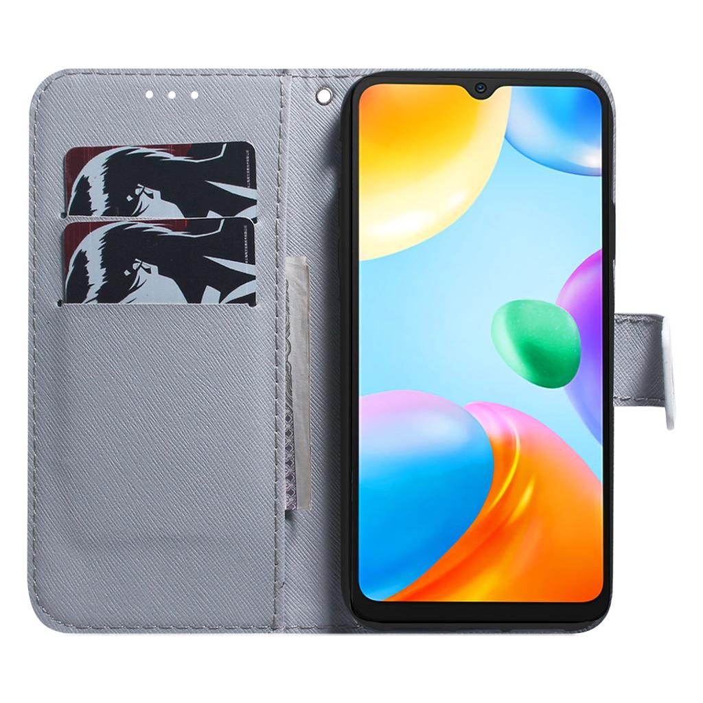 Leather Cover for Xiaomi Redmi 11A 4G/Redmi 12C 4G Phone Case Pattern Printing Anti-Scratch Wallet Shell