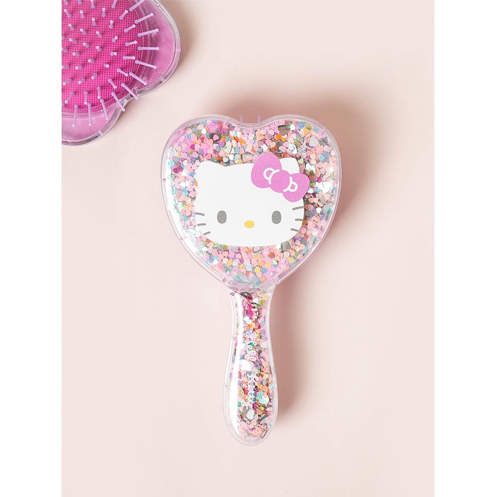 Brosse à cheveux pailletée Hello Kitty Daiso