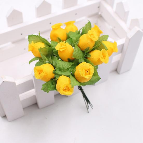 1 bukett kunstig blomst 12 rosehoder DIY Craft Home Party Bryllupsdekor