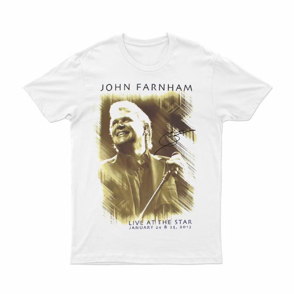 Retro John Farnham Live At The Star Shirt Classic White Unisex S-5XL LI915 Unisex T-Shirt S