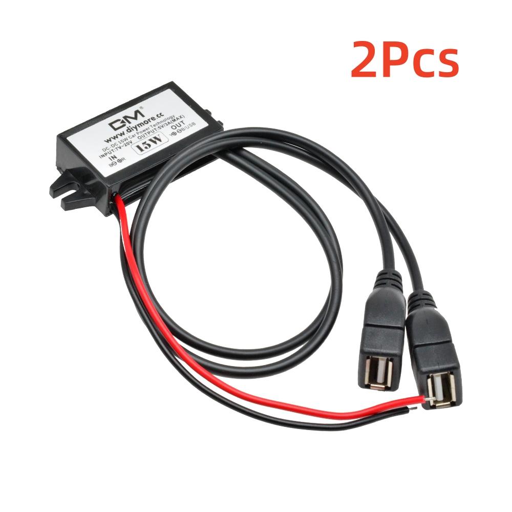 

2 шт. 12V до 5V 3A 10W 15W DC-DC понижуючий перетворювач Buck модуль живлення для автомобіля чоловічий/жіночий USB Mini USB Micro USB адаптер