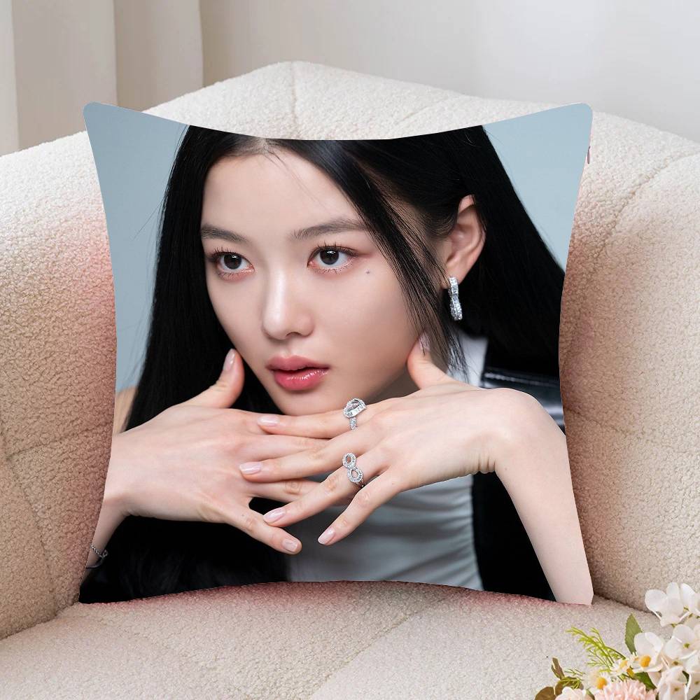 Korean Celebrity Kim You Jung Pillow Case Fashion Square Pillowcase Bedroom Sofa Room Ins Decoration Leisure