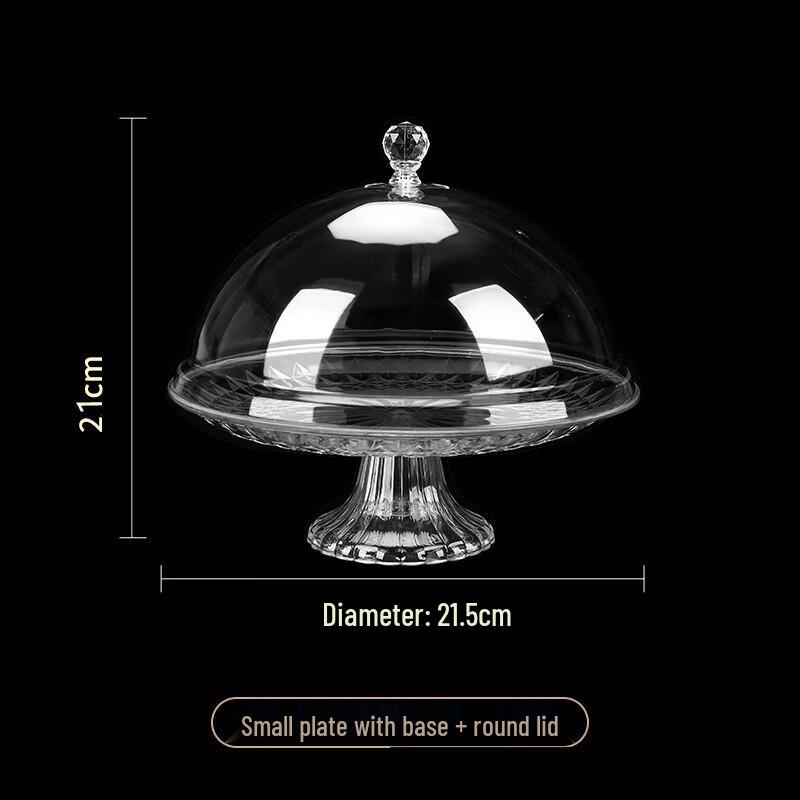 Covered Snack & Fruit Display Plate 20cm Plate, 8-inch Lid