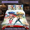 Personalized 3Pcs Bedding SetMiraculous Ladybug Custom Text Duvet Cover Pillowcase Set Bedroom Gift
