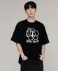 GRAVER [Unisex] Dove Piece Flower Short Sleeve T-Shirt _Black