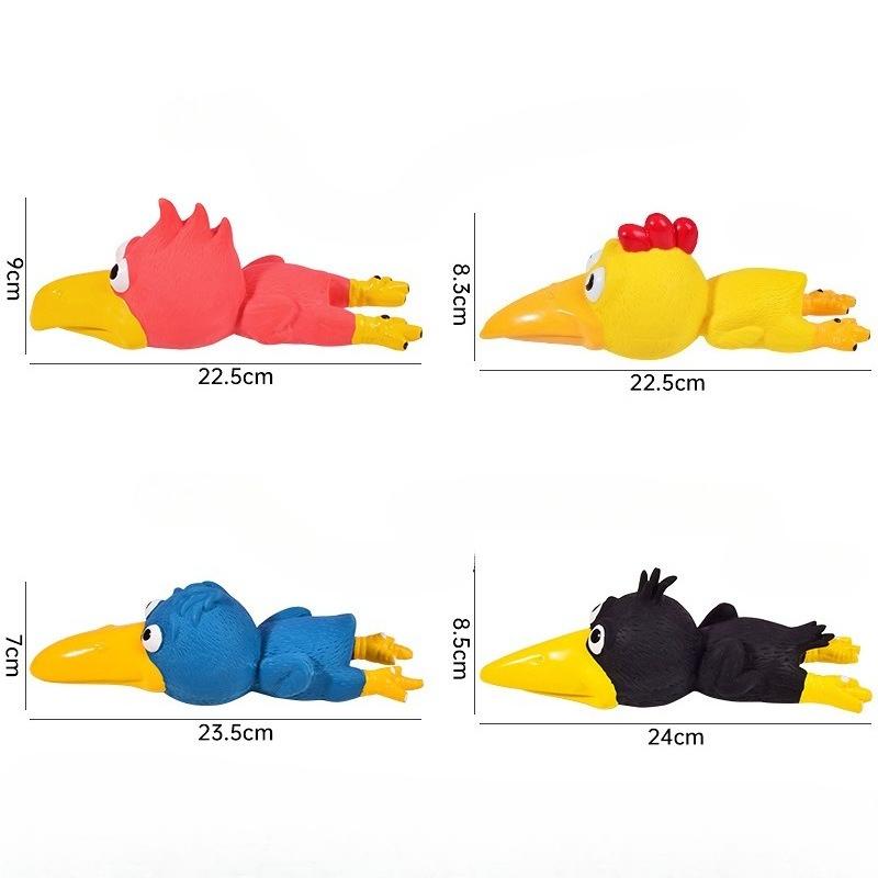Pet Latex Toy Screaming chicken Dog Chew Toy Bite Resistant Squeaky for Puppies Small Dogs Teething Cleaning