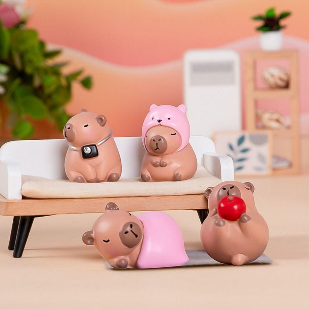 3D Simulation Mini Capybara Cute Simulation Capybara Model Capybara Figurine  Children Birthday