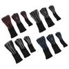 3pcs Club Head Cover with Spare Number Plates Long Neck Scratch Proof Breathable PU Club Headcover F
