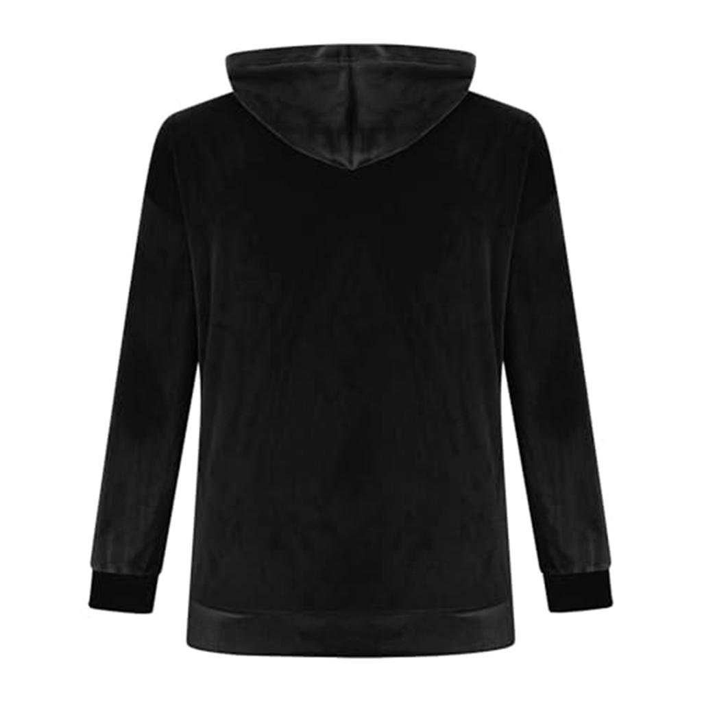 Girl's Loose Comfortable Fashionable Gold Velvet Casual Sports Hooded Sweatshirt