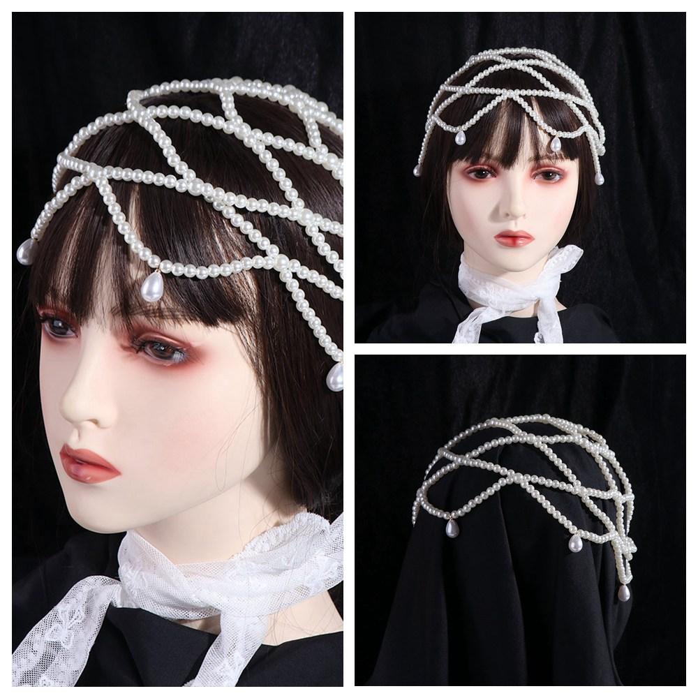 White Pearls Hairband Luxury Boho Headband Fashion Pearls Head Chain  Head Accessories