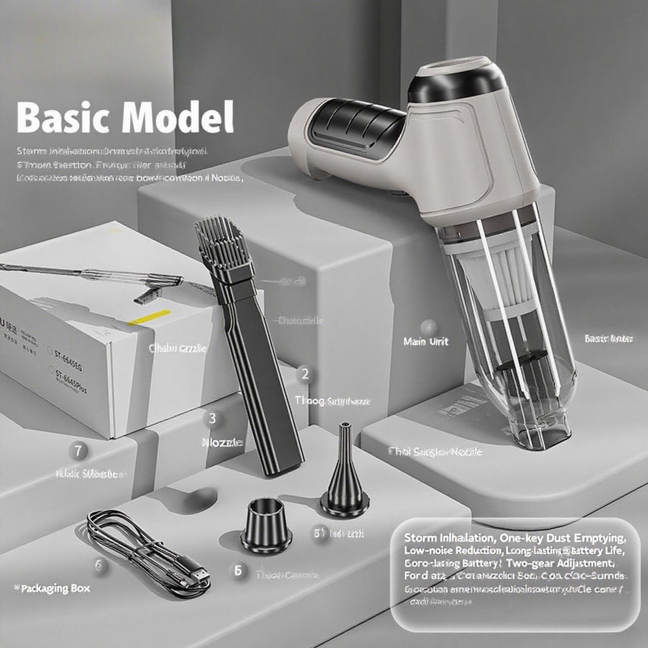 

Car Vacuum Cleaner Wireless Multi-function Brushless Dual-purpose Integrated Household Inflatable Mini High-power Car Dust Blower