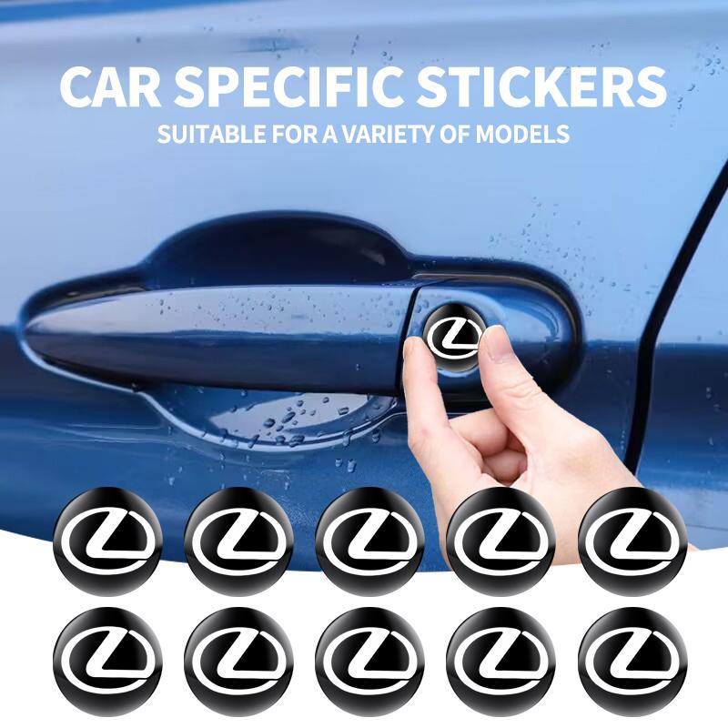 Car Door Keyhole Sticker Key Hole Lock Protection Anti-blocking Dustproof Stickers For Lexus F SPORT GX460 Ct200h IS250 ES 220D VZ6