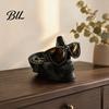 Halloween Decorative Ornament 3D Printed Skull Desk Organizer Tray, Novelty Eyeglass Holder with Nose Rest, Gothic Style Gift for Men Creative