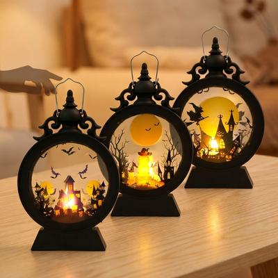 Decorazione di Halloween, candela elettronica lanterna a vento portatile arrangement atmosfera festa candela elettronica a led ornamento di Halloween