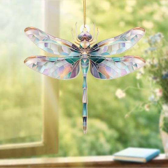 Platta akrylhänge med djur, färgglada solfångare för fönsterhänge, julgranspynt, trädgårdsdekoration, handgjord present till fjärilsälskare