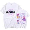 Hot K-Pop Demon Hunters Mira Rumi Zoey Printing T-shirt Women Fashion Short Sleeve Street Casual Personality Summer Men T-shirt