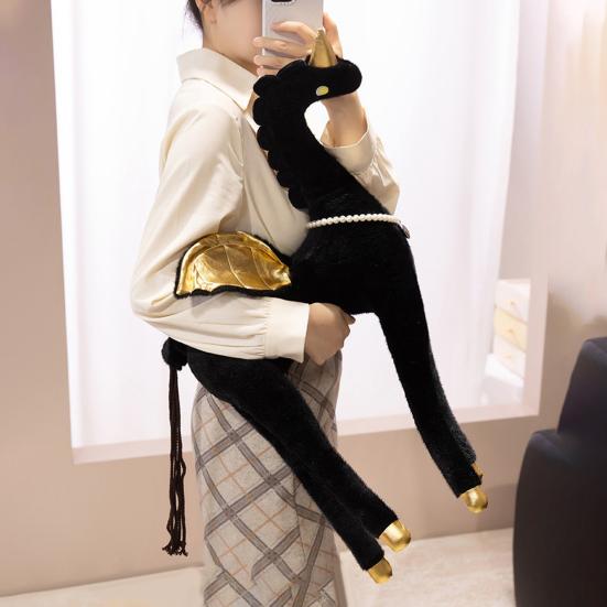 Pegasus Plush Doll 50cm/70cm Soft Stuffed Animal for Girls Fantasy Wings Faux Pearl Necklace Cute Plush Toy for Baby Toddler Kids Home Decor