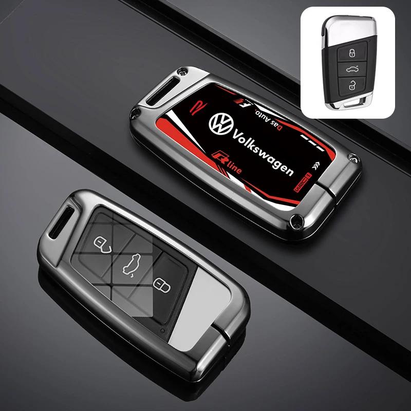 

New Antidust Zinc Alloy Car Smart Remote Key Case Cover Shell For Volkswagen VW Tiguan MK2 Magotan Passat B8 CC Keychain Ac
