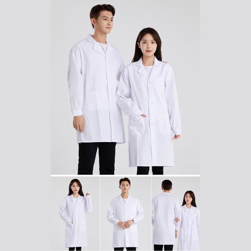 Practical Cotton Healthcare Coat Practical Design Staff Uniform Nurse Clothing Long Sleeve Blouse For Long Shifts