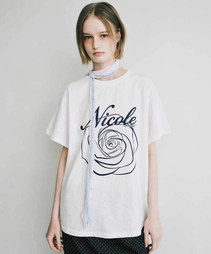 Nigaennikol Nicole Rose Sleeve Top_Cream Navy