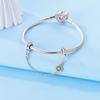 Safety Chain Clasp Clip Charm Silve Heart Bow Sunflower Safety Chain Suitable For Authentic Bracelet Style Bangle Jewelry Creation Present Choice