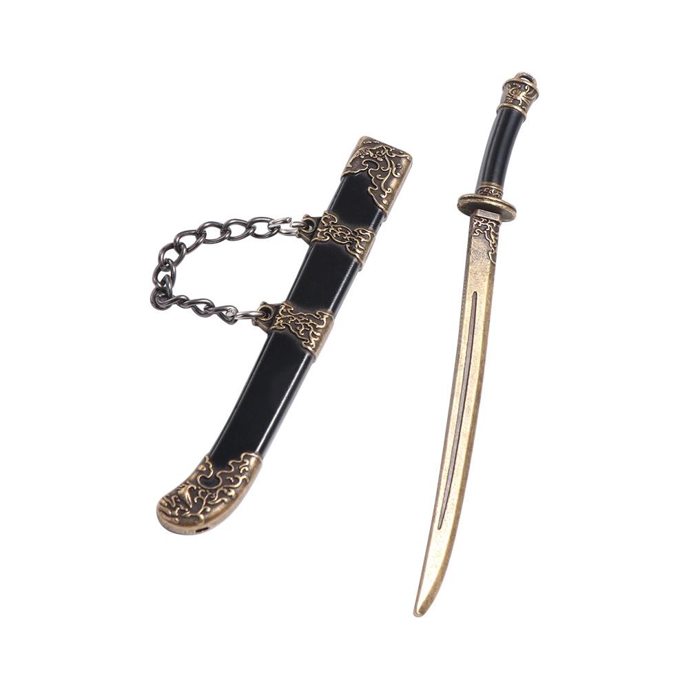 12cm Mini Sword KeyChain Ancient Scabbard Key Ring Toy Weapon Key Chain Men