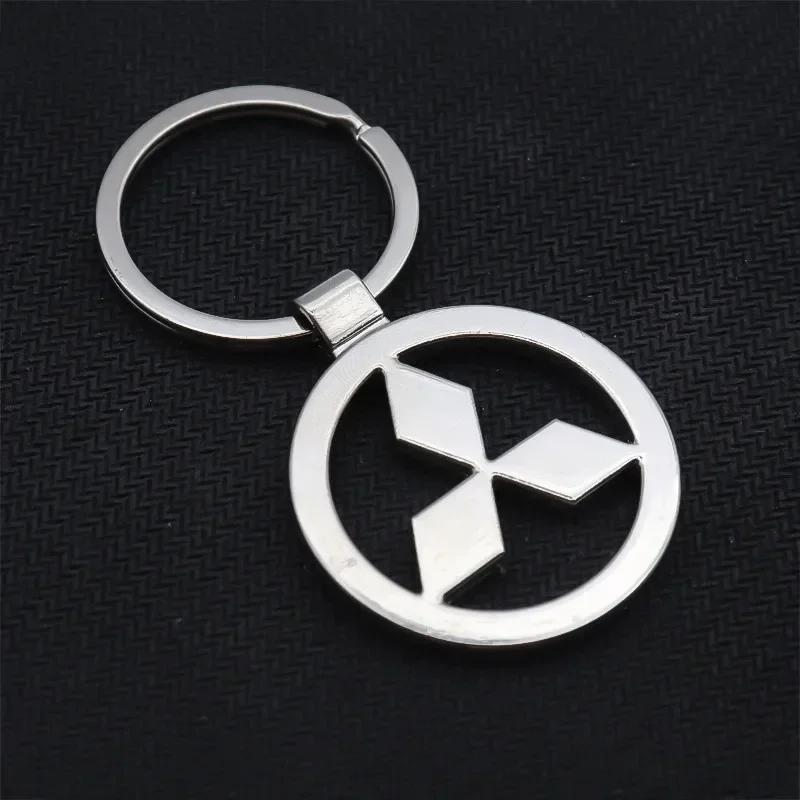 cyhk7 for Mitsubishi Lancer 9 10 ASX L200 Colt Pajero Outlander Eclipse Metal Alloy Car Keychain Key Ring Pendant Accessories wheelcap