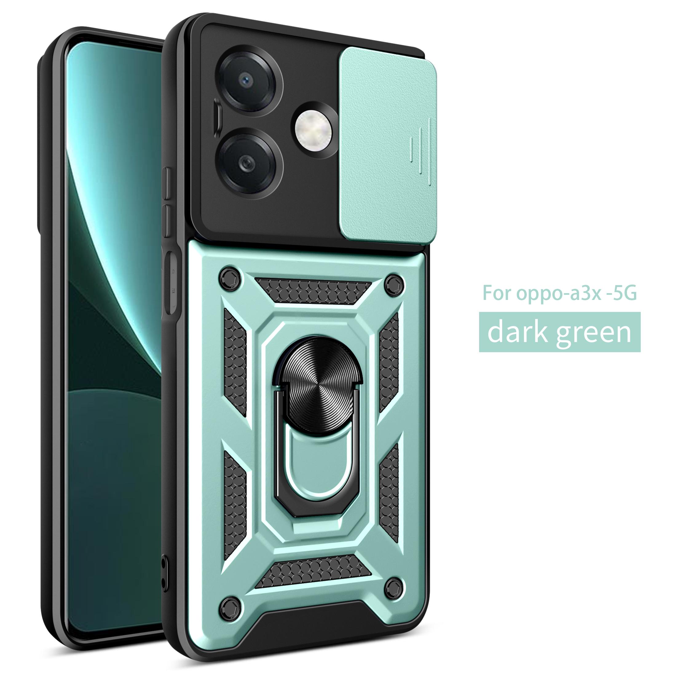 

For OPPO A3 Case Oppo A3X Cover OPPO A40 A40M A60 5G A3 4G Magnetic Ring Holder Armor Phone Case Slide Camera Protect Back Cover OPPO A40M