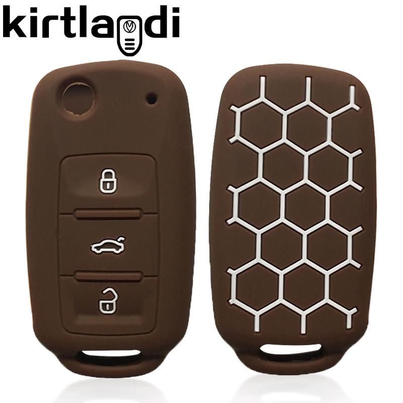 Silicone Case Key Cover Remote For Skoda Fabia Octavia A5 For VW Golf VI Polo Passat B5 3b Touran Caravelle Golf Plus Seat Ibiza