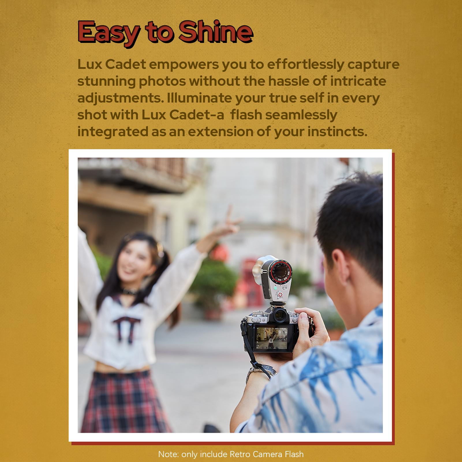 GODOX lux Cadet Retro Camera Flash GN10 6200K+/-300K Цветовая температура Автоматический — фото 3