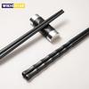 5/10 Pairs Chinese Food Chopsticks Reusable Black Alloy Non Slip Washable Safe Dishes Food Grade High Temperature Sterilizable